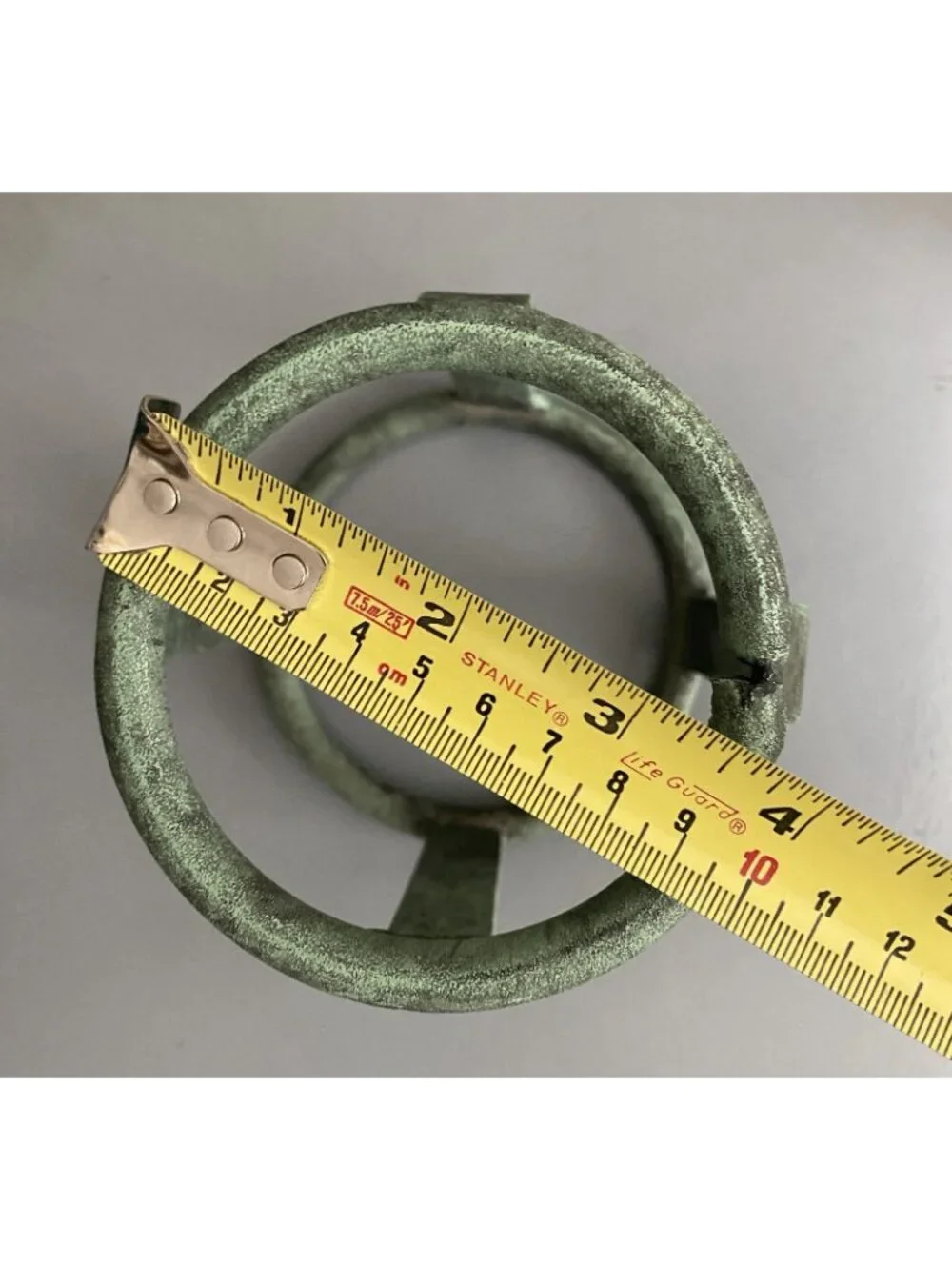 Verdigris Green Wrought Iron 2 Size Reversible Orb Holder (OrbHD2)